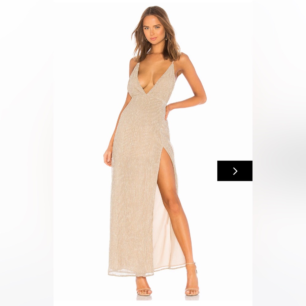 Superdown Hailee High Slit Maxi Dress